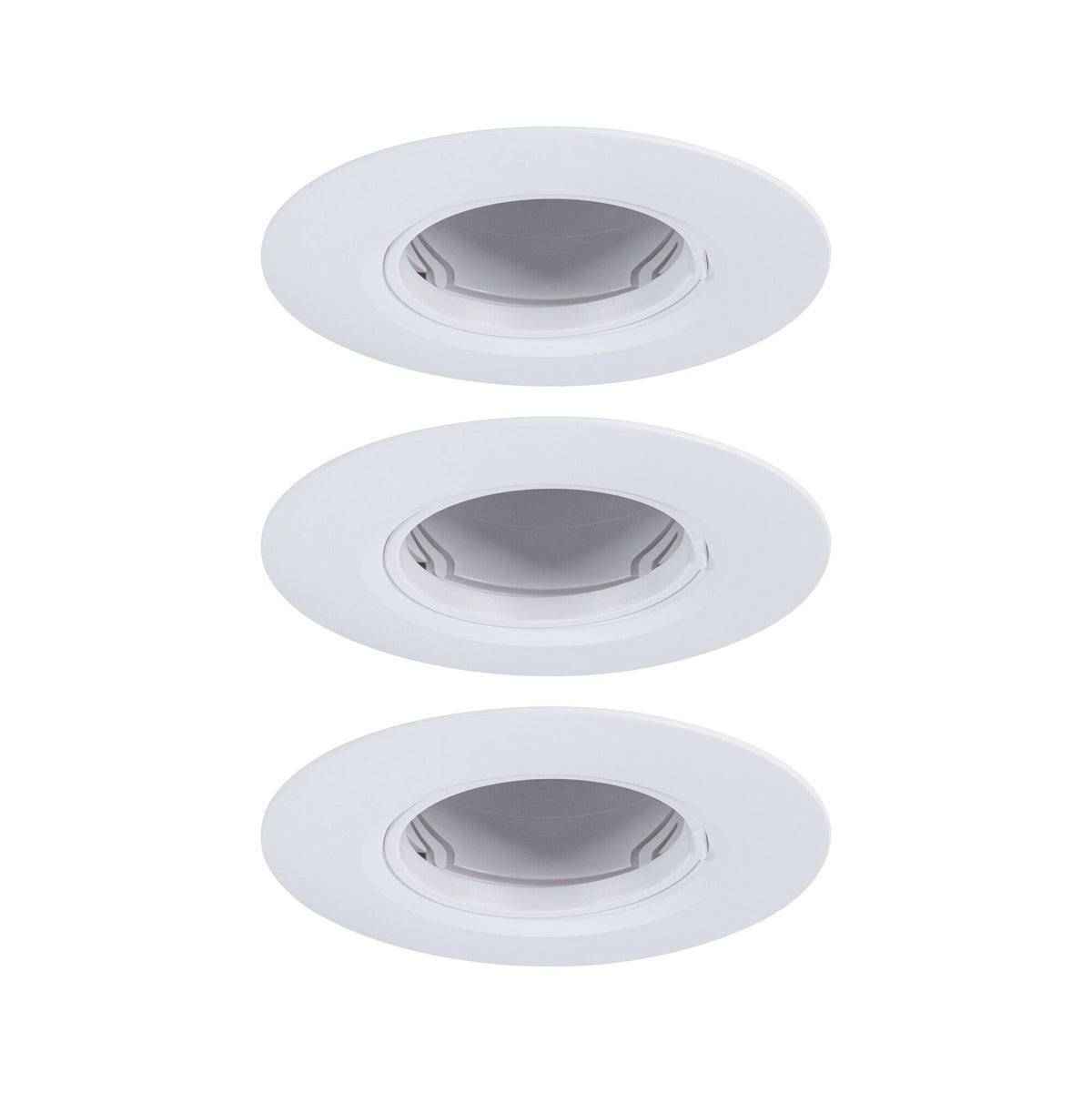 Einbauleuchte 3er-Set starr rund 90mm GU10 max. 3x10W 230V dimmbar Weiss
