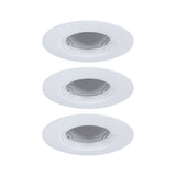 Einbauleuchte 3er-Set starr rund 90mm GU10 max. 3x10W 230V dimmbar Weiss