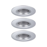 Einbauleuchte 3er-Set starr rund 90mm GU10 max. 3x10W 230V dimmbar Chrom matt