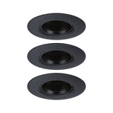 Einbauleuchte 3er-Set starr rund 90mm GU10 max. 3x10W 230V dimmbar Schwarz