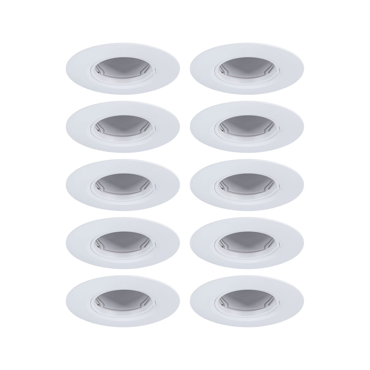 Einbauleuchte 10er-Set starr rund 90mm GU10 max. 10x10W 230V dimmbar Weiss