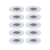 Einbauleuchte 10er-Set starr rund 90mm GU10 max. 10x10W 230V dimmbar Weiss