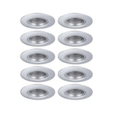 Einbauleuchte 10er-Set starr rund 90mm GU10 max. 10x10W 230V dimmbar Chrom matt
