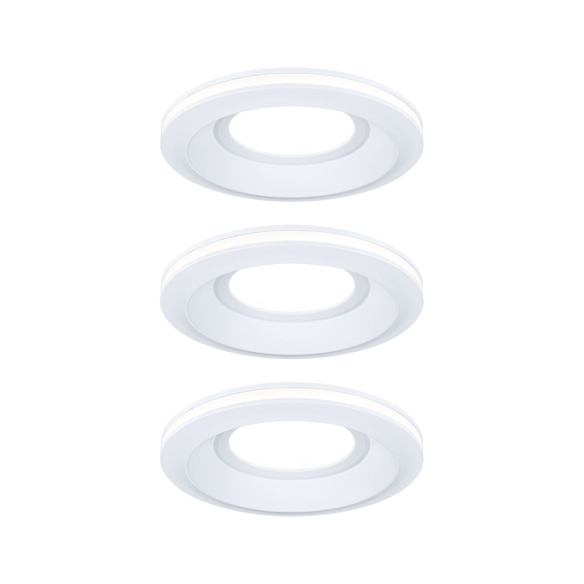 LED Einbauleuchte Sormus 3er-Set IP65 rund 100mm 3x4,8W / 1,5W 3x300lm 230V 3000K Weiss