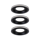 LED Einbauleuchte Sormus 3er-Set IP65 rund 100mm 3x4,8W / 1,5W 3x300lm 230V 3000K Schwarz