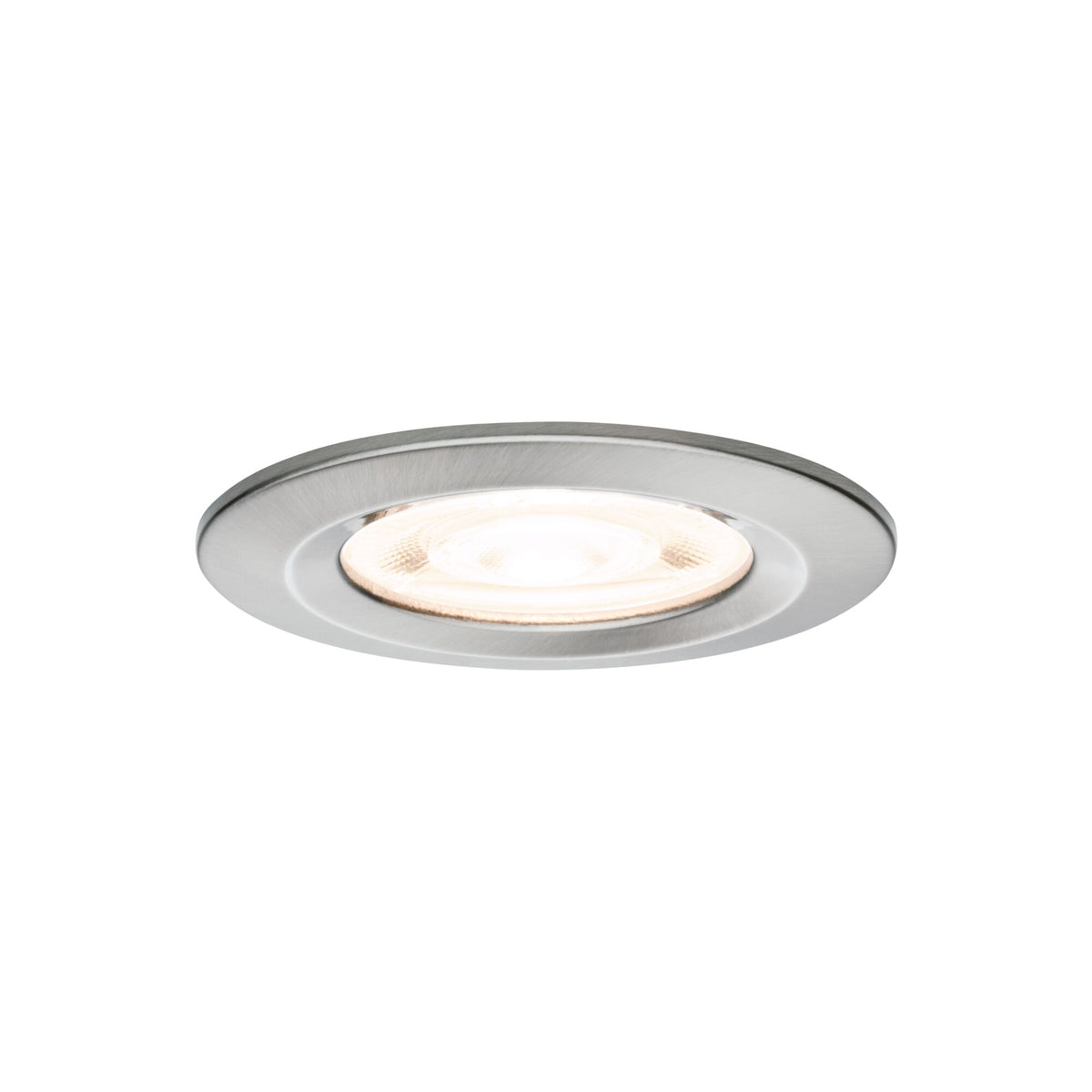 LED Einbauleuchte Nova GU10 Flat starr IP44 4,9W 550lm 230V 2700K Eisen gebuerstet
