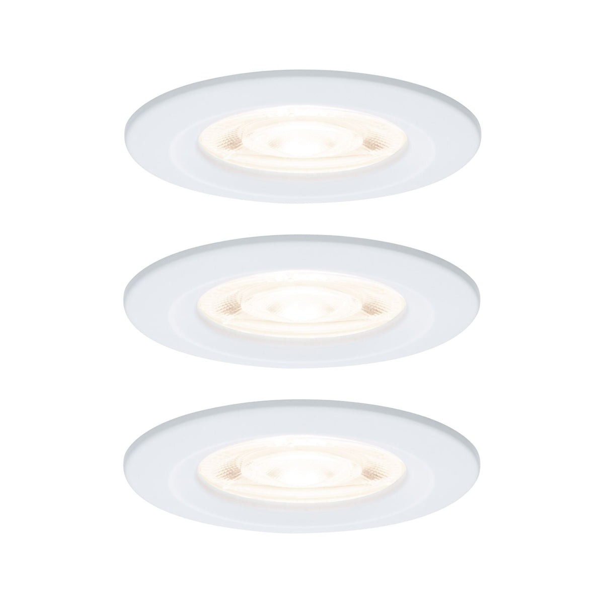 LED Einbauleuchte Nova GU10 Flat starr IP44 3x4,9W 3x550lm 230V 2700K Weiss matt