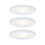 LED Einbauleuchte Nova GU10 Flat starr IP44 3x4,9W 3x550lm 230V 2700K Weiss matt