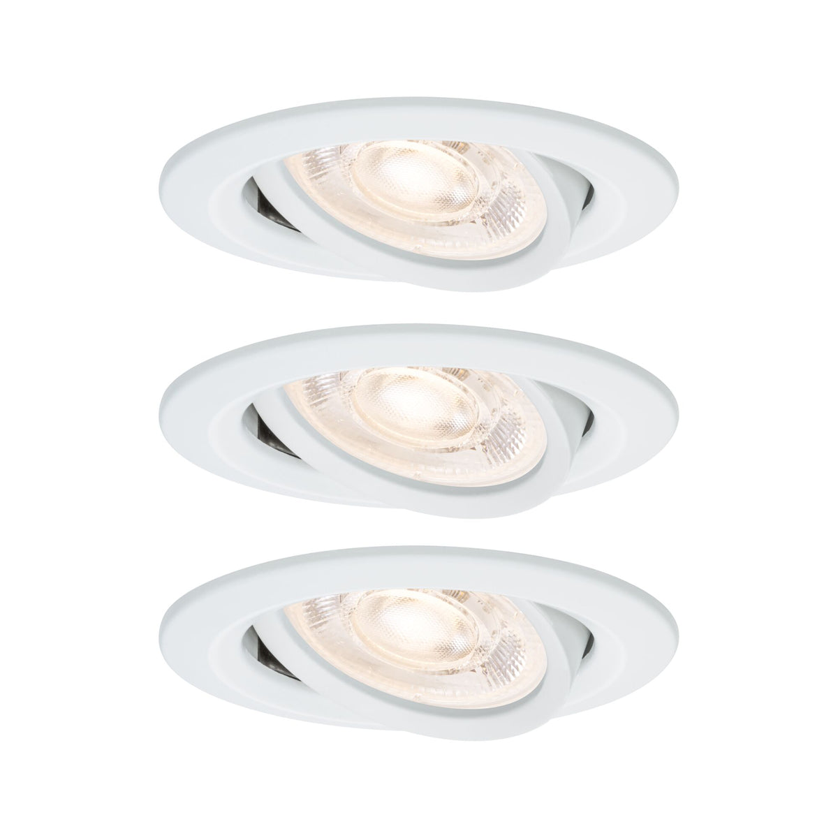 LED Einbauleuchte 3-Step-Dim Nova GU10 Flat schwenkbar 3x4,9W 3x550lm 230V dimmbar 2700K Weiss matt