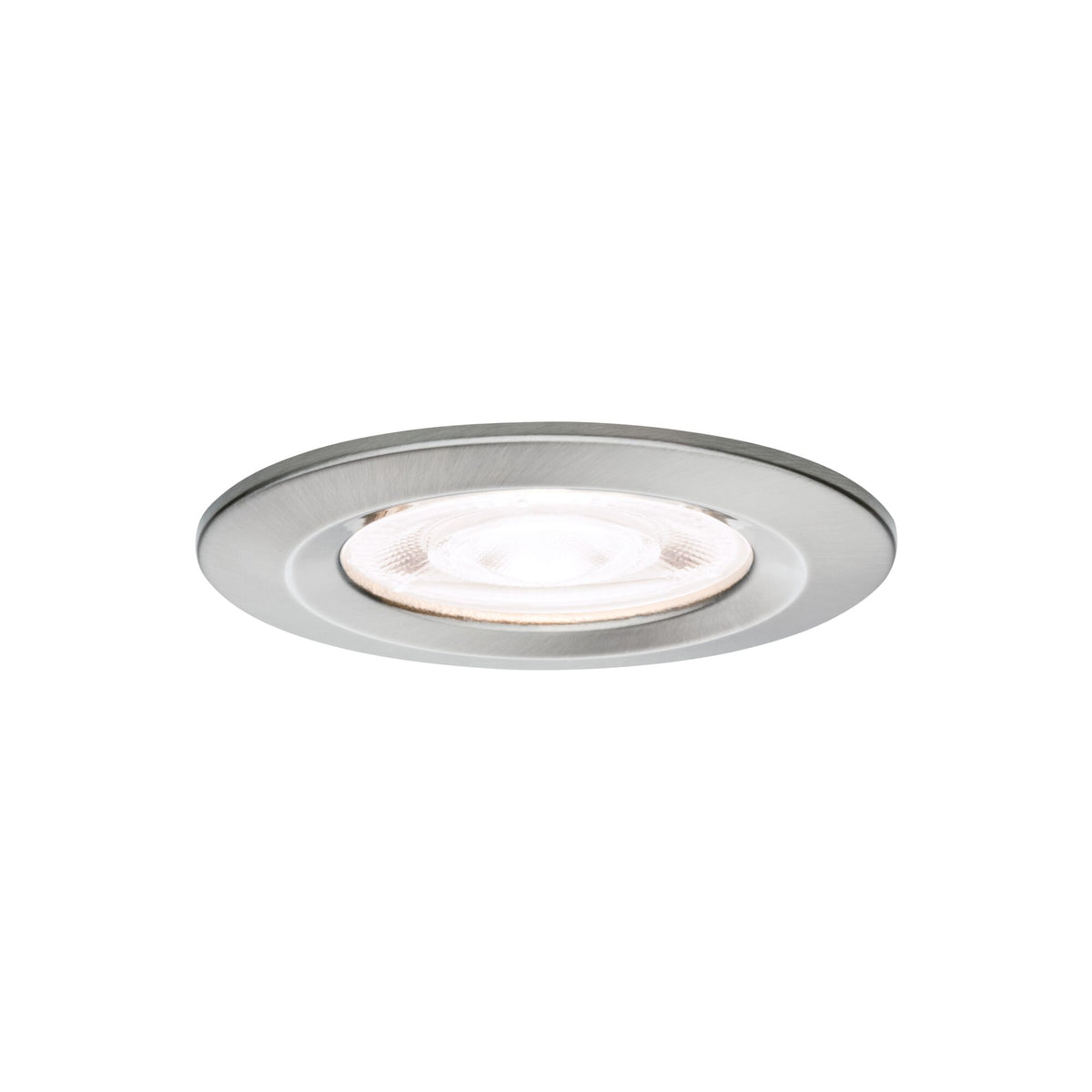LED Einbauleuchte Nova GU10 Flat starr IP44 4,9W 550lm 230V 4000K Eisen gebuerstet