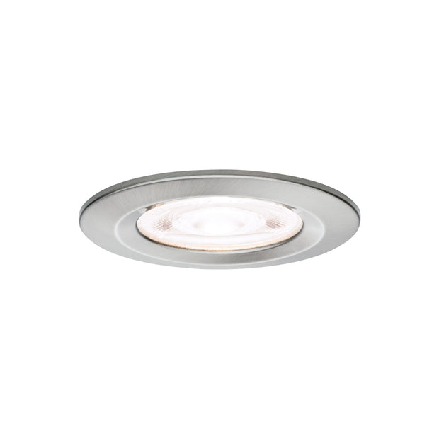 LED Einbauleuchte Nova GU10 Flat starr IP44 4,9W 550lm 230V 4000K Eisen gebuerstet