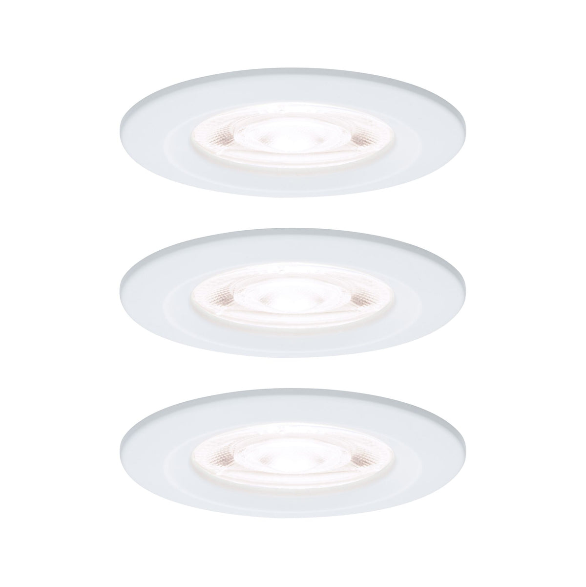 LED Einbauleuchte Nova GU10 Flat starr IP44 3x4,9W 3x550lm 230V 4000K Weiss matt