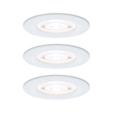 LED Einbauleuchte Nova GU10 Flat starr IP44 3x4,9W 3x550lm 230V 4000K Weiss matt