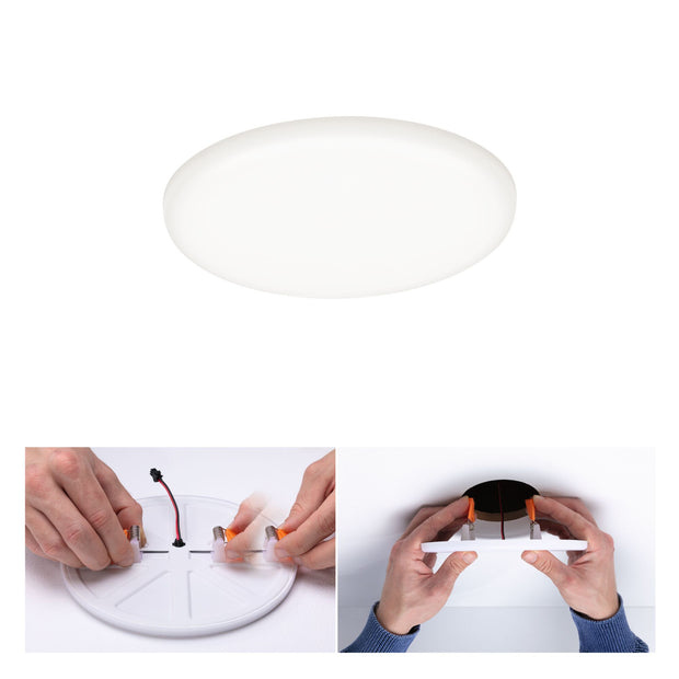 VariFit LED Einbaupanel Veluna IP44 rund 125mm 8,5W 750lm 4000K Satin