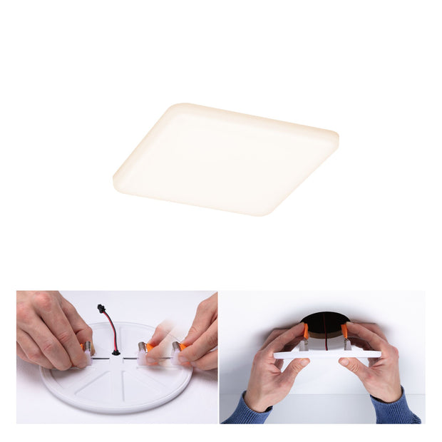 VariFit LED Einbaupanel Veluna IP44 eckig 125x125mm 8,5W 650lm 3000K Satin