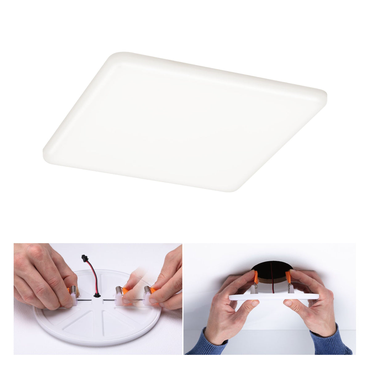 VariFit LED Einbaupanel Veluna IP44 eckig 185x185mm 17,5W 1500lm 4000K Satin