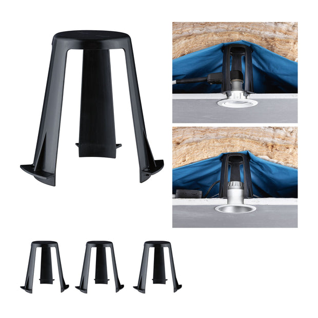 Einbauleuchten Zubehoer Abstandshalter fuer Einbauleuchten 62 - 90mm 3er-Set Schwarz