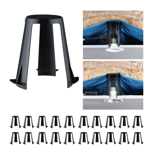 Einbauleuchten Zubehoer Abstandshalter fuer Einbauleuchten 62 - 90mm 20er-Set Schwarz