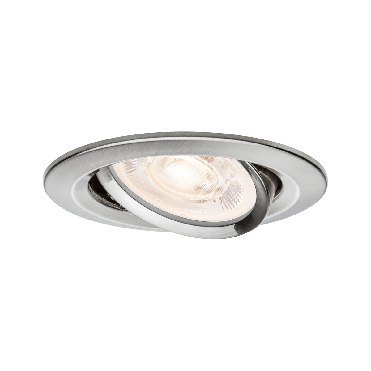 LED Einbauleuchte Nova Plus GU10 Flat IP65 93mm 4,9W 550lm 230V 2700K Eisen gebuerstet
