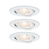 LED Einbauleuchte Nova Plus GU10 Flat IP65 93mm 3x4,9W 3x550lm 230V dimmbar 2700K Weiss matt