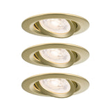 LED Einbauleuchte Nova Plus GU10 Flat IP65 93mm 3x4,9W 3x550lm 230V dimmbar 2700K Gold matt