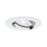 LED Einbauleuchte Nova Plus GU10 Flat IP65 93mm 4,9W 550lm 230V dimmbar 4000K Weiss matt/Chrom
