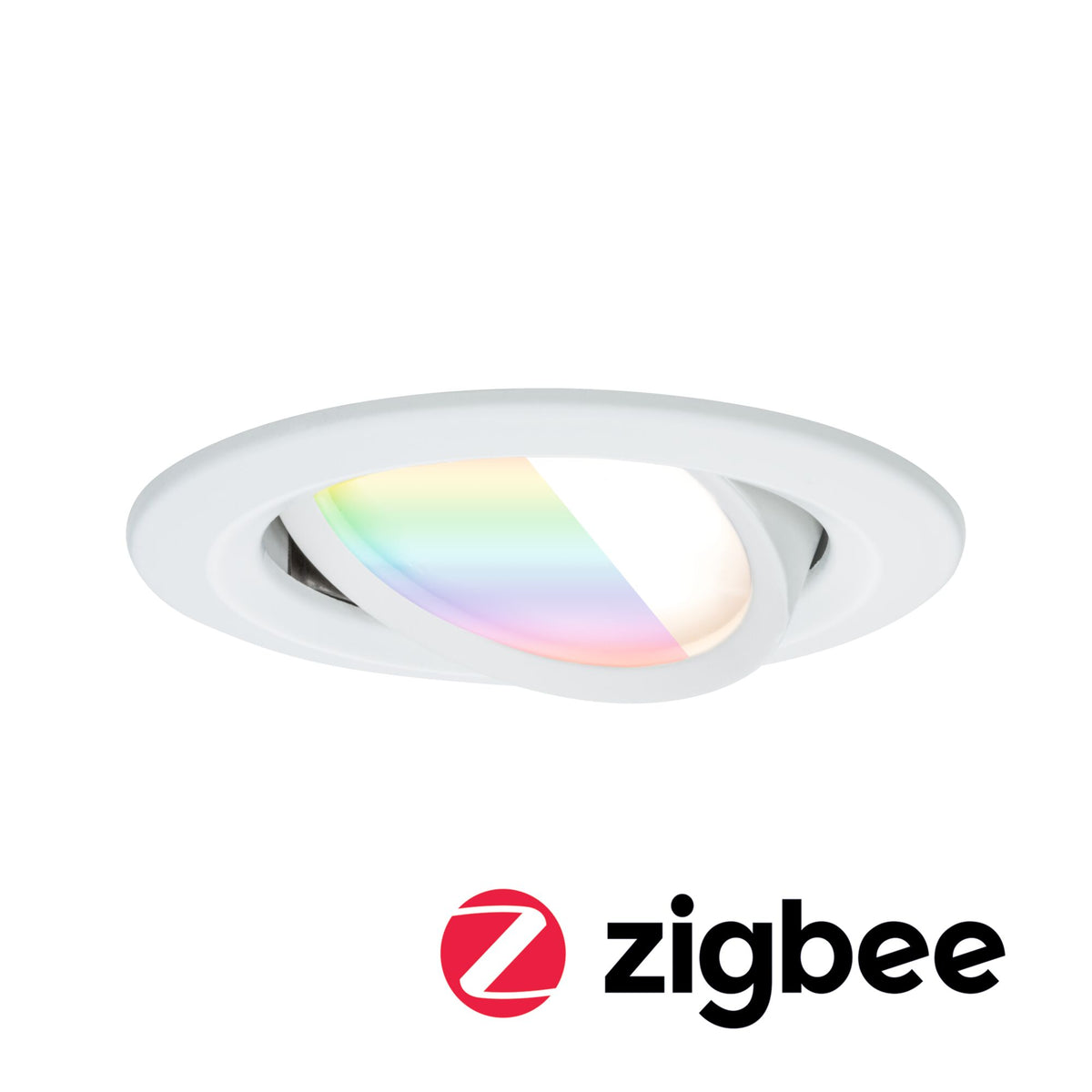 LED Einbauleuchte Nova Coin rund 84mm 50 Grad RGBW+ 6W 500lm 230V Weiss matt Aluminium
