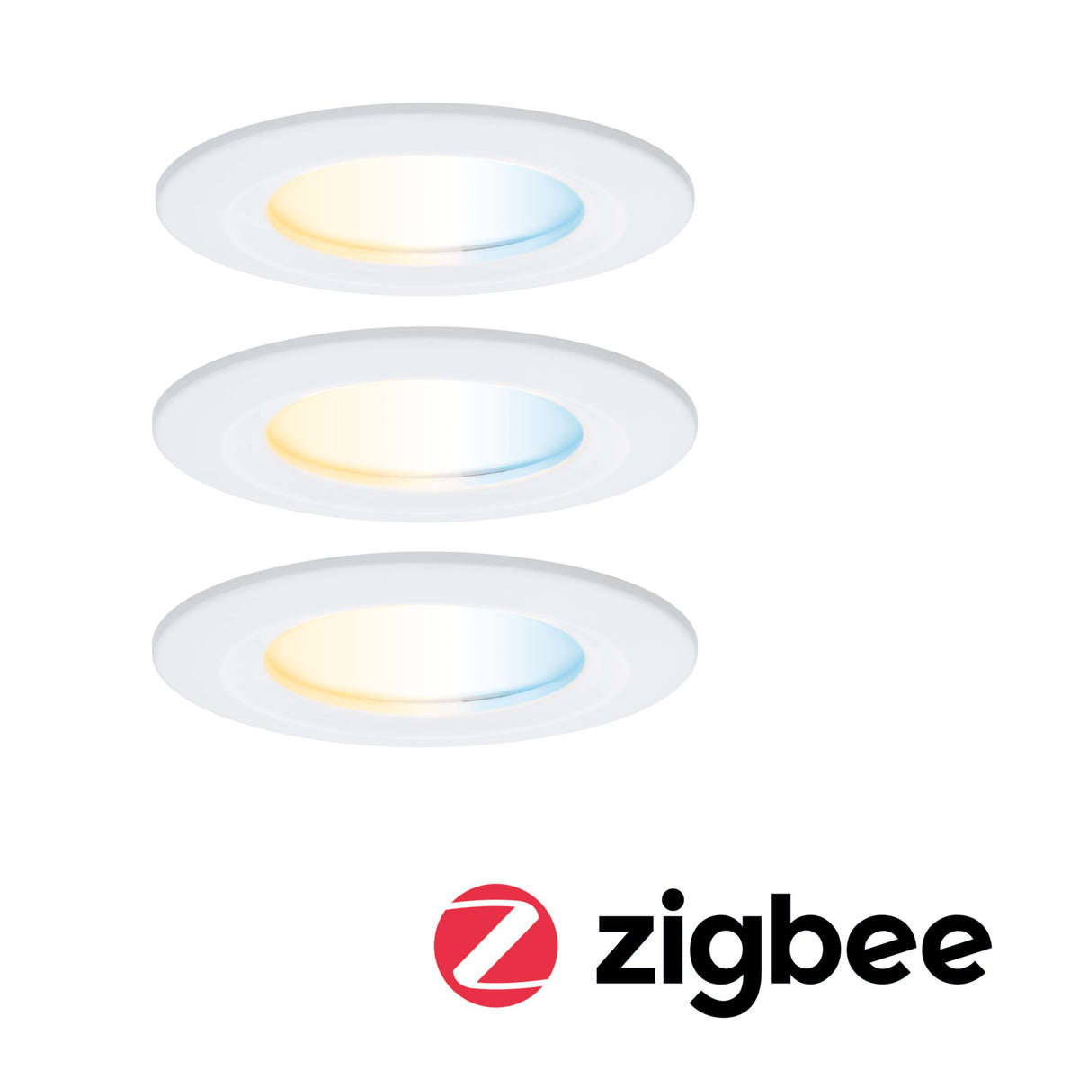 LED Einbauleuchte Nova Coin IP44 rund 78mm Tunable White 3x6W 3x530lm 230V Weiss matt Aluminium