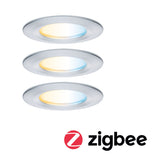LED Einbauleuchte Nova Coin IP44 rund 78mm Tunable White 3x6W 3x530lm 230V Alu gedreht Aluminium