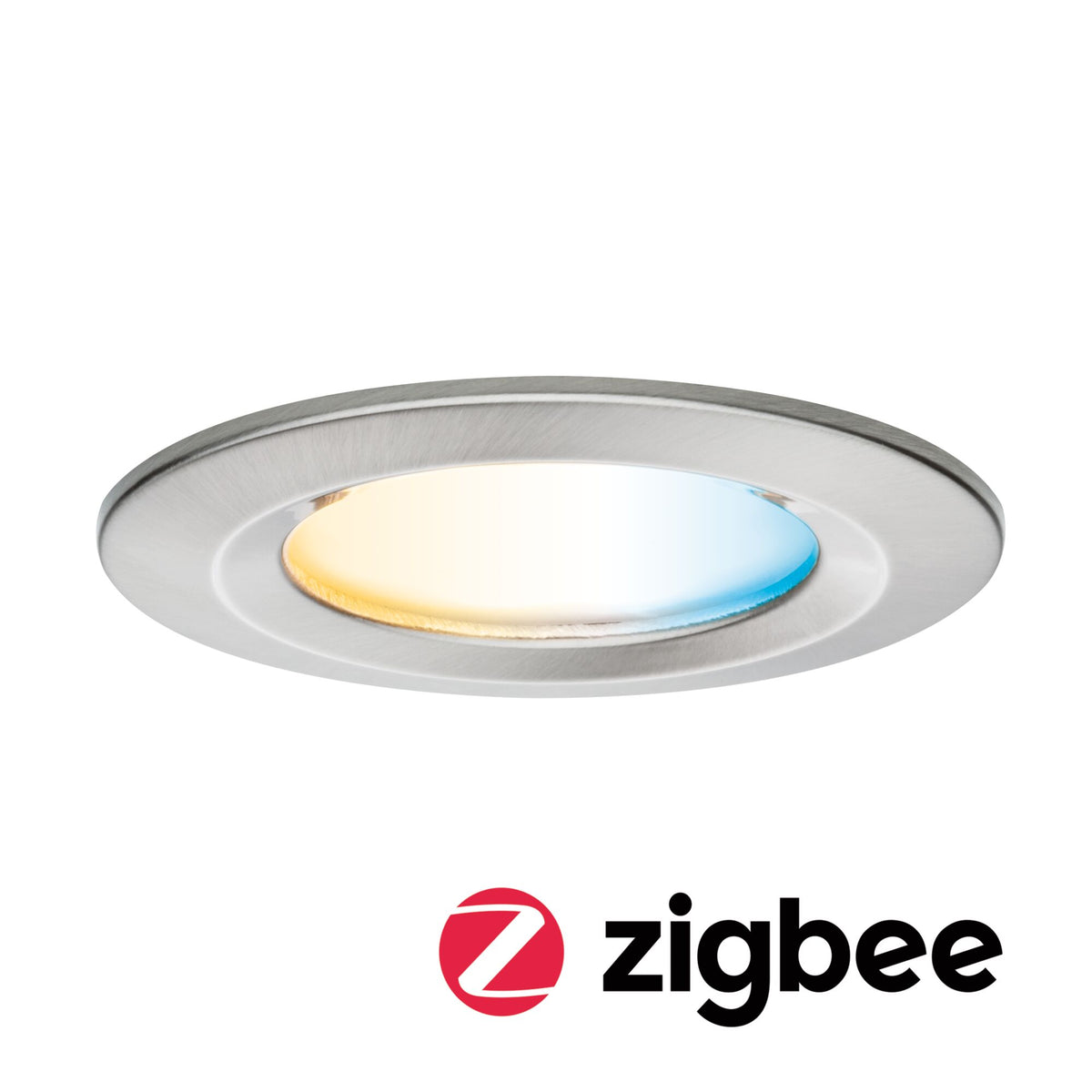 LED Einbauleuchte Nova Coin IP44 rund 78mm Tunable White 6W 530lm 230V Eisen gebuerstet Aluminium