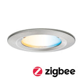 LED Einbauleuchte Nova Coin IP44 rund 78mm Tunable White 6W 530lm 230V Eisen gebuerstet Aluminium