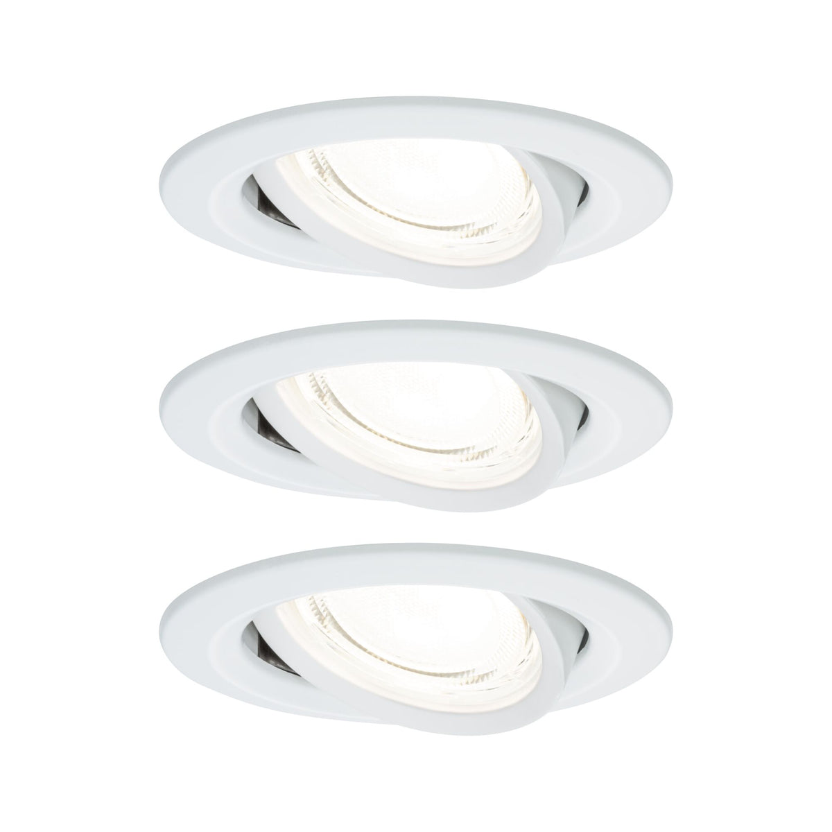 LED Einbauleuchte Nova Coin 3er-Set rund 84mm 50 Grad 3x2,8W 3x505lm 230V 4000K Weiss matt