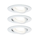 LED Einbauleuchte Nova Coin 3er-Set rund 84mm 50 Grad 3x2,8W 3x505lm 230V 4000K Weiss matt