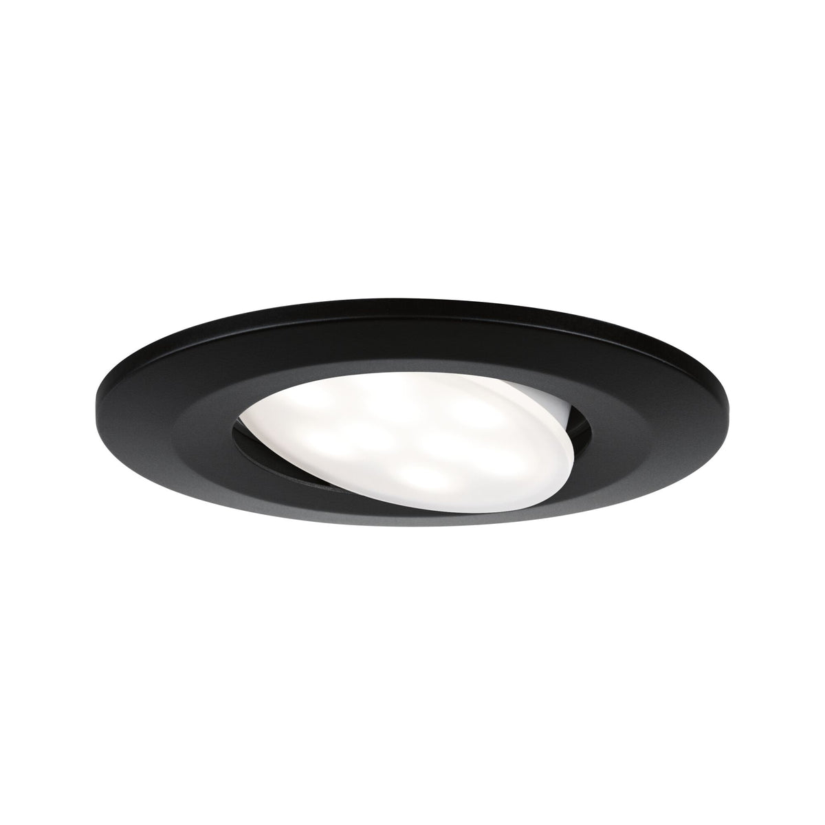 LED Einbauleuchte Calla schwenkbar IP65 rund 90mm 30 Grad 6W 500lm 230V 4000K Schwarz matt