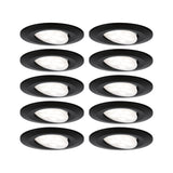LED Einbauleuchte Calla Basisset schwenkbar IP65 rund 90mm 30 Grad 10x6W 10x500lm 230V 4000K Schwarz matt