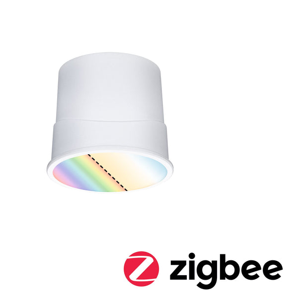 LED Modul Einbauleuchte Smart Home Zigbee 3.0 Base Coin 1er-Set rund 50mm Coin 4,9W 420lm 230V dimmbar RGBW+ Satin