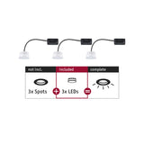 LED Modul Einbauleuchte Choose Coin 3er-Set rund 50mm Coin 3x6W 3x470lm 230V 2700K Satin