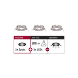 Einbauleuchte Choose Basisset starr IP44 rund 78mm max. 3x10W 230V dimmbar Eisen gebuerstet