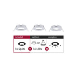 Einbauleuchte Choose Basisset starr IP44 rund 78mm max. 3x10W 230V dimmbar Weiss matt