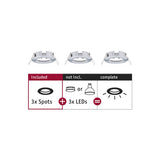 Einbauleuchte Choose Basisset starr IP44 rund 78mm max. 3x10W 230V dimmbar Chrom