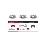 Einbauleuchte Choose Basisset schwenkbar rund 84mm 50 Grad max. 3x10W 230V dimmbar Eisen gebuerstet