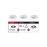 Einbauleuchte Choose Basisset schwenkbar rund 84mm 50 Grad max. 3x10W 230V dimmbar Weiss matt