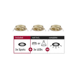Einbauleuchte Choose Basisset schwenkbar rund 84mm 50 Grad max. 3x10W 230V dimmbar Messing gebuerstet