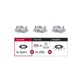Einbauleuchte Choose Basisset schwenkbar rund 84mm 50 Grad max. 3x10W 230V dimmbar Alu gedreht