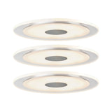 Premium LED Einbauleuchte Whirl Basisset rund 150mm 3x6,9W 3x450lm 230V 3000K Alu gedreht/Satin