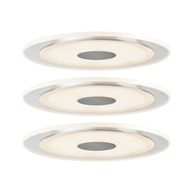Premium LED Einbauleuchte Whirl Basisset rund 150mm 3x6,9W 3x450lm 230V 3000K Alu gedreht/Satin