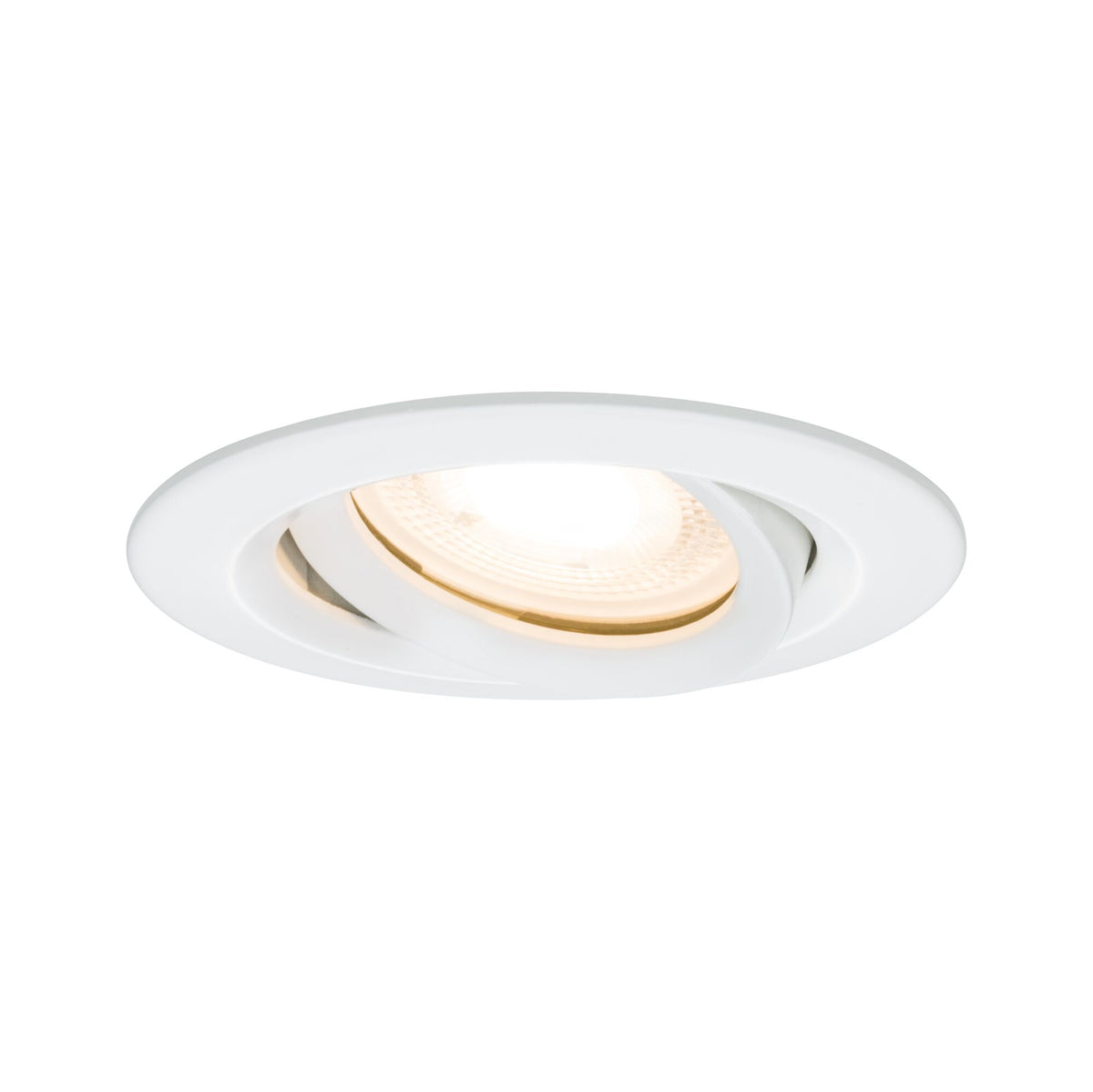 LED Einbauleuchte Nova Plus Einzelleuchte schwenkbar IP65 rund 93mm 30 Grad GU10 7W 460lm 230V dimmbar 2700K Weiss matt