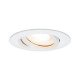 LED Einbauleuchte Nova Plus Einzelleuchte schwenkbar IP65 rund 93mm 30 Grad GU10 7W 460lm 230V dimmbar 2700K Weiss matt