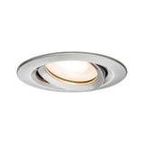 LED Einbauleuchte Nova Plus Einzelleuchte schwenkbar IP65 rund 93mm 30 Grad GU10 7W 460lm 230V dimmbar 2700K Eisen gebuerstet