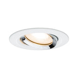 Einbauleuchte Nova Plus schwenkbar IP65 rund 93mm 30 Grad GU5,3 / GU10 max. 35W 230/12V dimmbar Weiss matt/Chrom